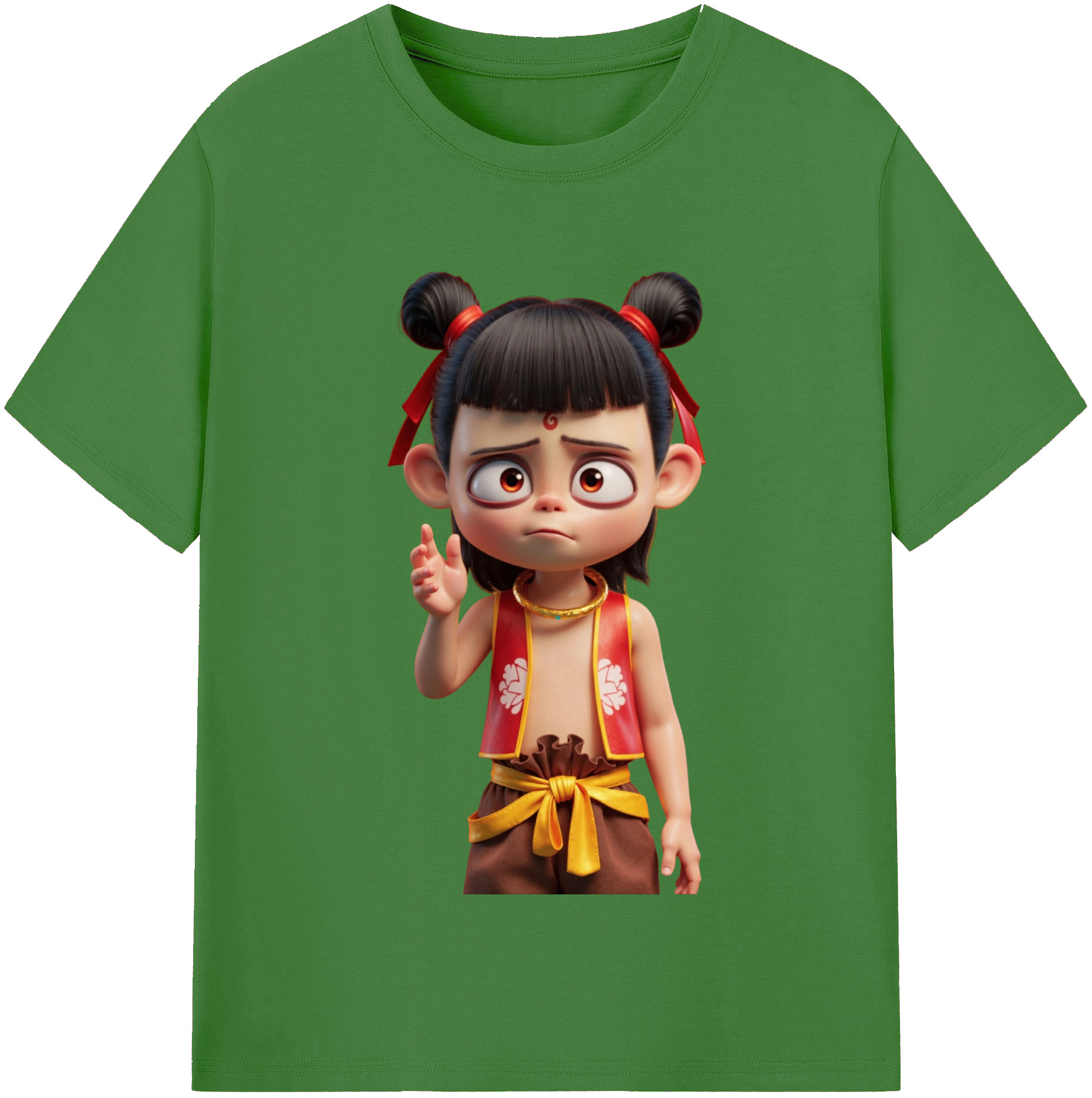 （画像用） Ne Zha 2 ナタ 魔童の大暴れ レディースカジュアルプリントTシャツ（綿100％）